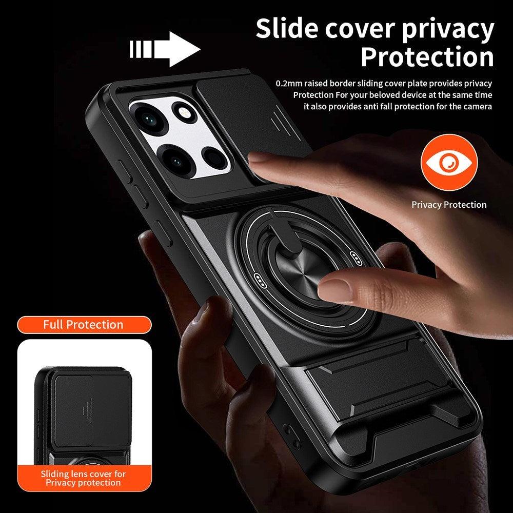OnePlus Nord CE6 / Nord 6 EIDERWOOD Hybrid Tough Case with Kickstand & Cam Slider - MagSafe Compatible - Silver
