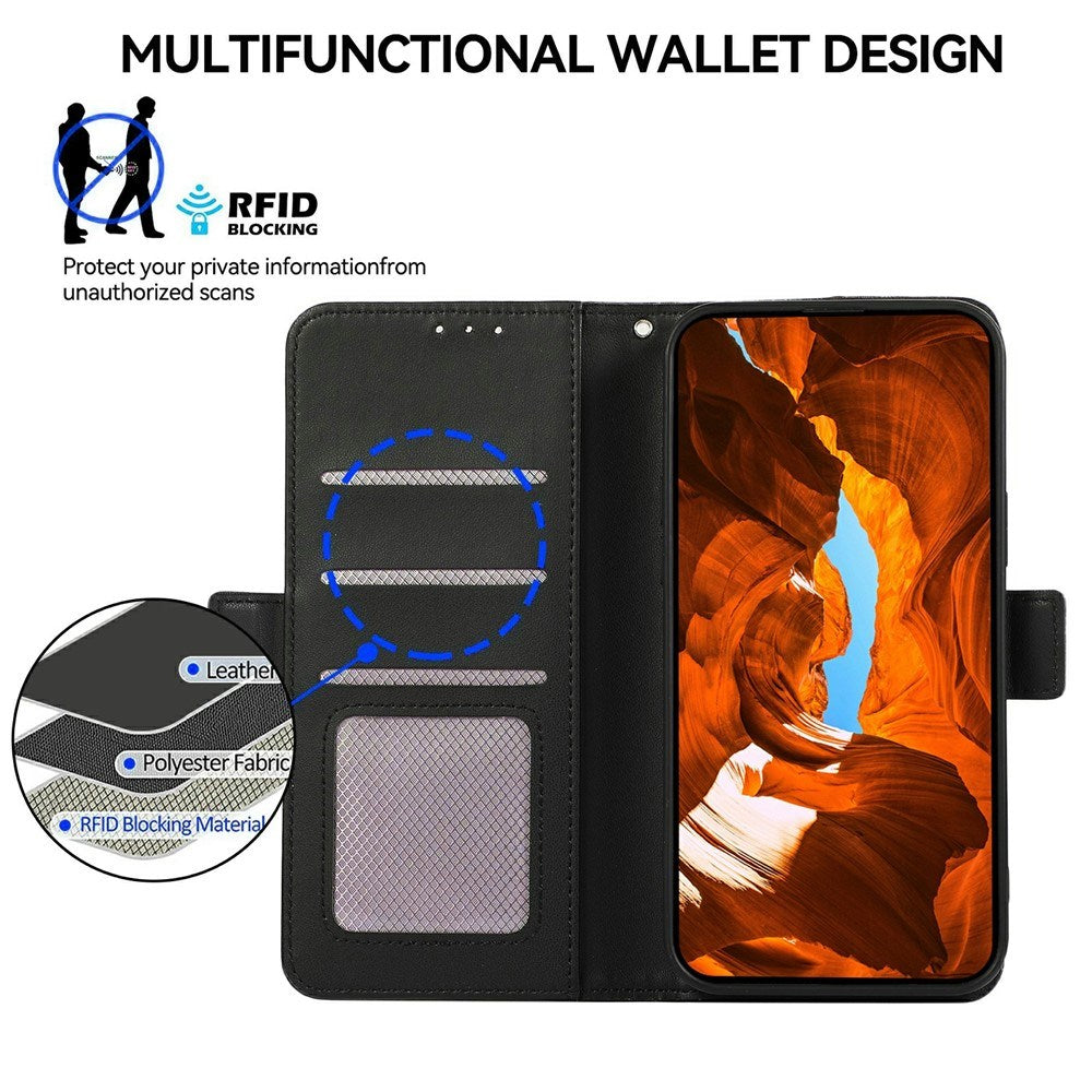 EIDERWOOD Google Pixel 11 Pro XL Flip Case with RFID Blocker & Card Holder - Black
