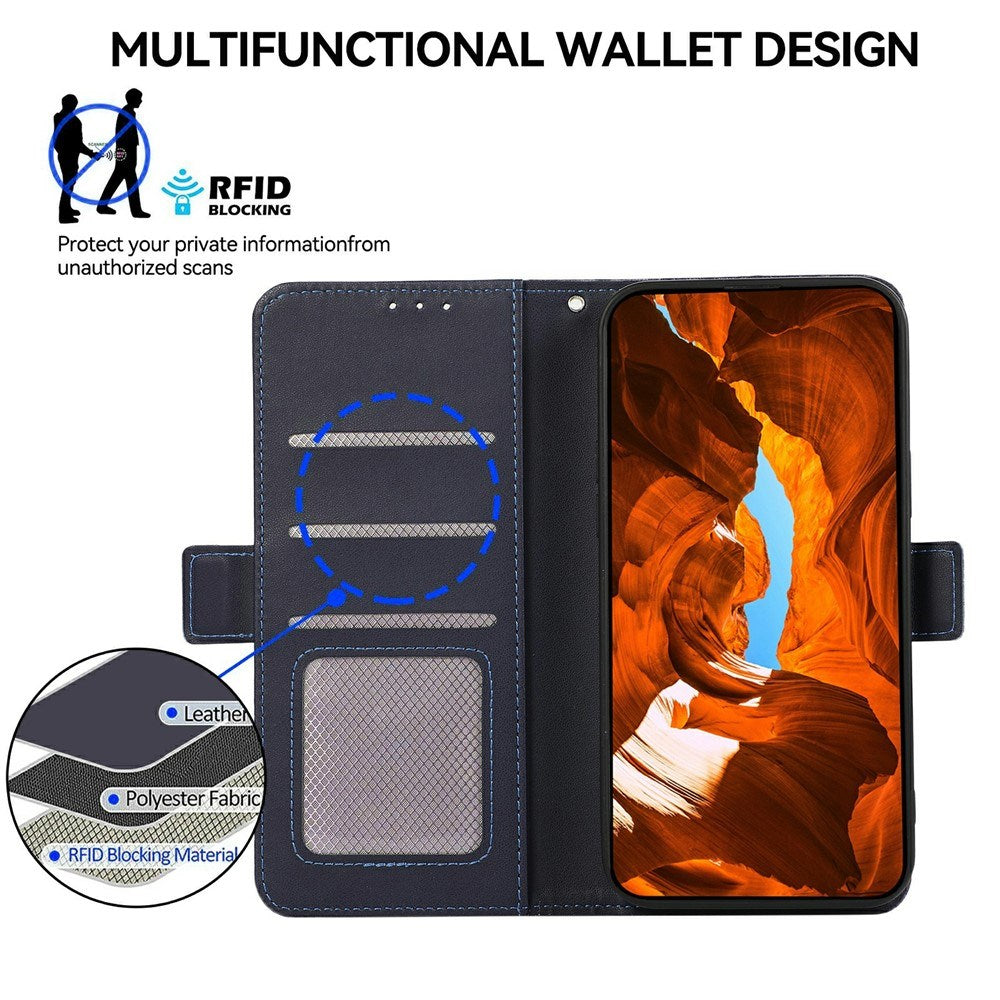 EIDERWOOD Google Pixel 11 Pro XL Flip Case with RFID Blocker & Card Holder - Dark Blue
