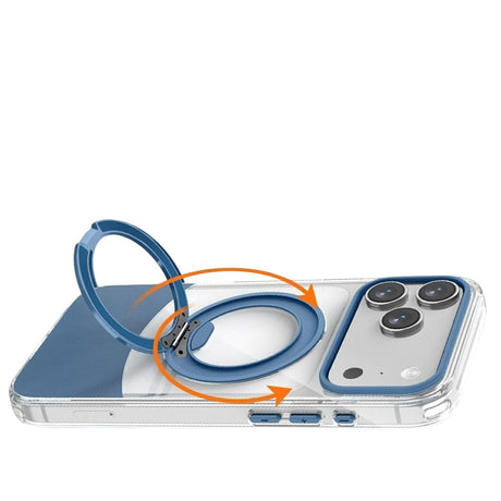 iPhone 17 Pro Max EIDERWOOD Hybrid Case with Stand Function - MagSafe Compatible - Transparent / Orange