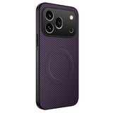 Honor 600 Pro WANLONFENG Case with Carbon Texture - MagSafe Kompatibel - Purple