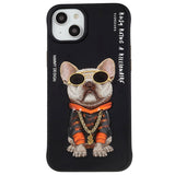 iPhone 14 Plastic Hybrid Case with Motif - Street Dog