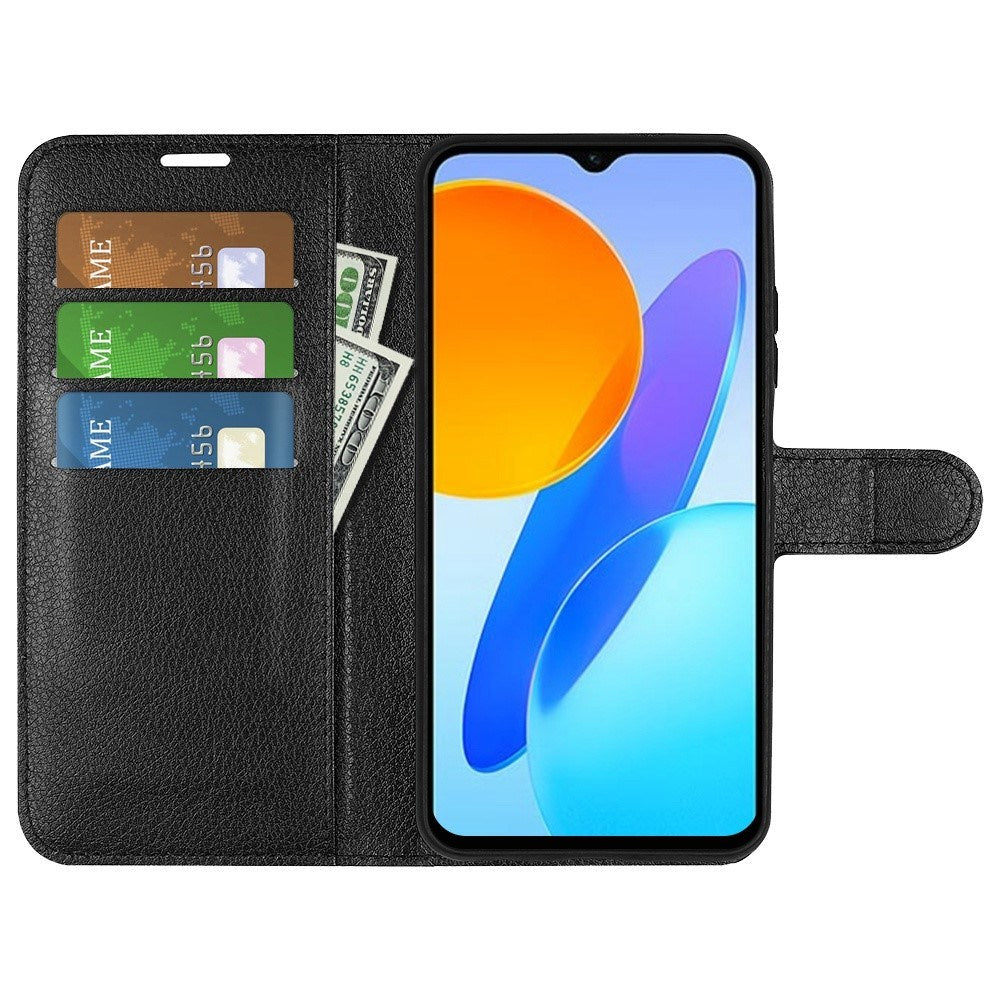 EIDERWOOD Honor X8 (5G) Faux Leather Flip Case with Cardholder & Stand Function - Black