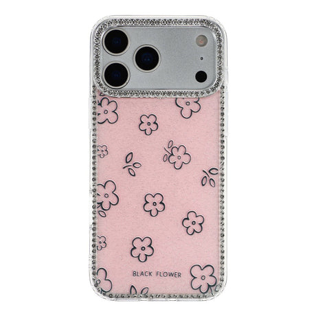 iPhone 17 Pro Max EIDERWOOD Hybrid Case with Rhinestone & Floral Design - Pink / Flowers