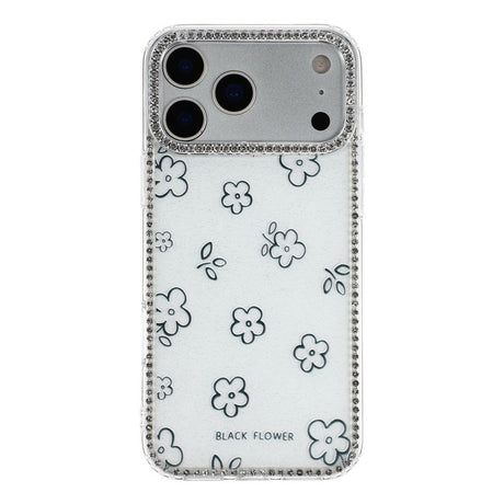 iPhone 17 Pro Max EIDERWOOD Hybrid Case with Rhinestone & Floral Design - White / Flowers
