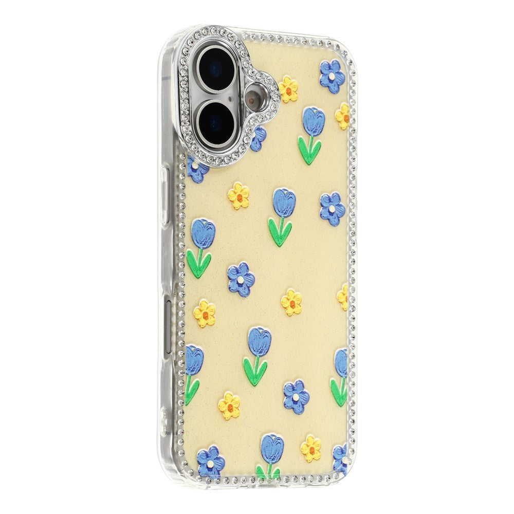 iPhone 17 EIDERWOOD Hybrid Case with Rhinestone & Floral Design - Yellow / Tulips