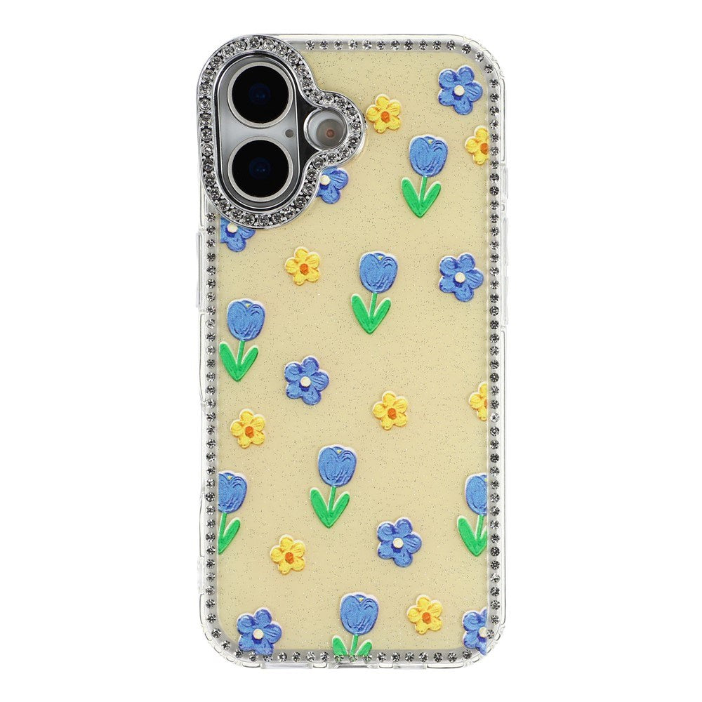 iPhone 17 EIDERWOOD Hybrid Case with Rhinestone & Floral Design - Yellow / Tulips