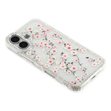 iPhone 17 EIDERWOOD Hybrid Case with Rhinestone & Floral Design - Transparent / Cherry Blossoms