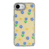 iPhone 17e / 16e EIDERWOOD Hybrid Case with Rhinestone & Floral Design - Yellow / Tulips