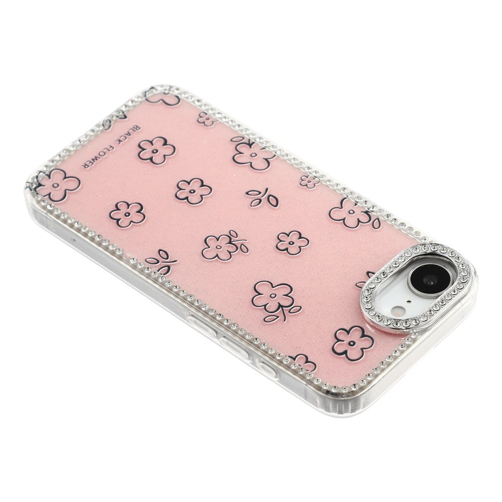iPhone 17e / 16e EIDERWOOD Hybrid Case with Rhinestone & Floral Design - Pink / Flowers