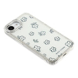 iPhone 17e / 16e EIDERWOOD Hybrid Case with Rhinestone & Floral Design - White / Flowers
