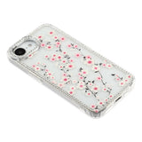 iPhone 17e / 16e EIDERWOOD Hybrid Case with Rhinestone & Floral Design - Transparent / Cherry Blossoms
