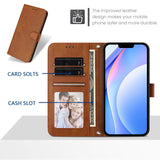 Honor 600 / 600 Pro EIDERWOOD Faux Leather Flip Case with Strap - Brown