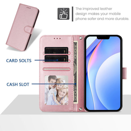 Honor 600 / 600 Pro EIDERWOOD Faux Leather Flip Case with Strap - Pink