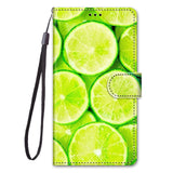 Sony Xperia 10 IV Leather Wallet Case w. Strap - Lime