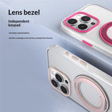 iPhone 16 Pro EIDERWOOD Hybrid Case with Stand Function - MagSafe Compatible - Transparent / Pink