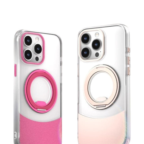 iPhone 16 Pro EIDERWOOD Hybrid Case with Stand Function - MagSafe Compatible - Transparent / Orange