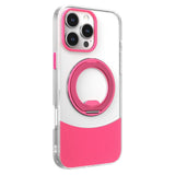 iPhone 14 / 13 EIDERWOOD Hybrid Case with Stand Function - MagSafe Compatible - Transparent / Hot Pink