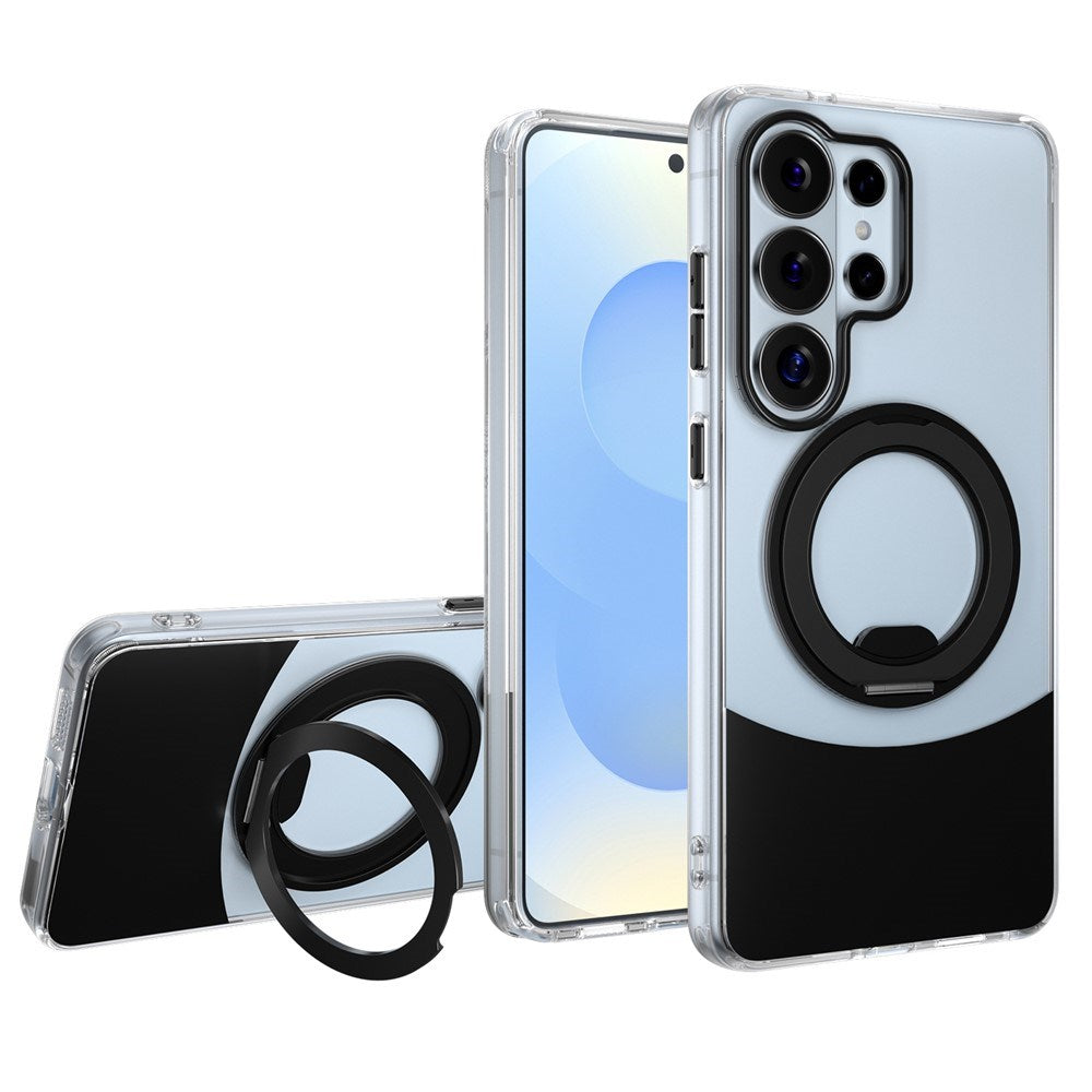 Samsung Galaxy S26 EIDERWOOD Hybrid Case with Stand Function - MagSafe Compatible - Transparent / Black