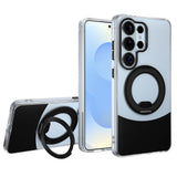Samsung Galaxy S26 EIDERWOOD Hybrid Case with Stand Function - MagSafe Compatible - Transparent / Black