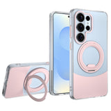 Samsung Galaxy S26 EIDERWOOD Hybrid Case with Stand Function - MagSafe Compatible - Transparent / Pink