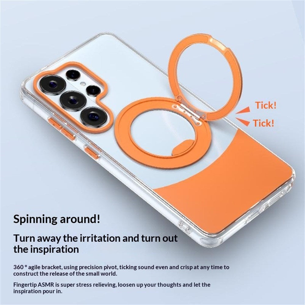Samsung Galaxy S26 Ultra EIDERWOOD Hybrid Case with Stand Function - MagSafe Compatible - Transparent / Green