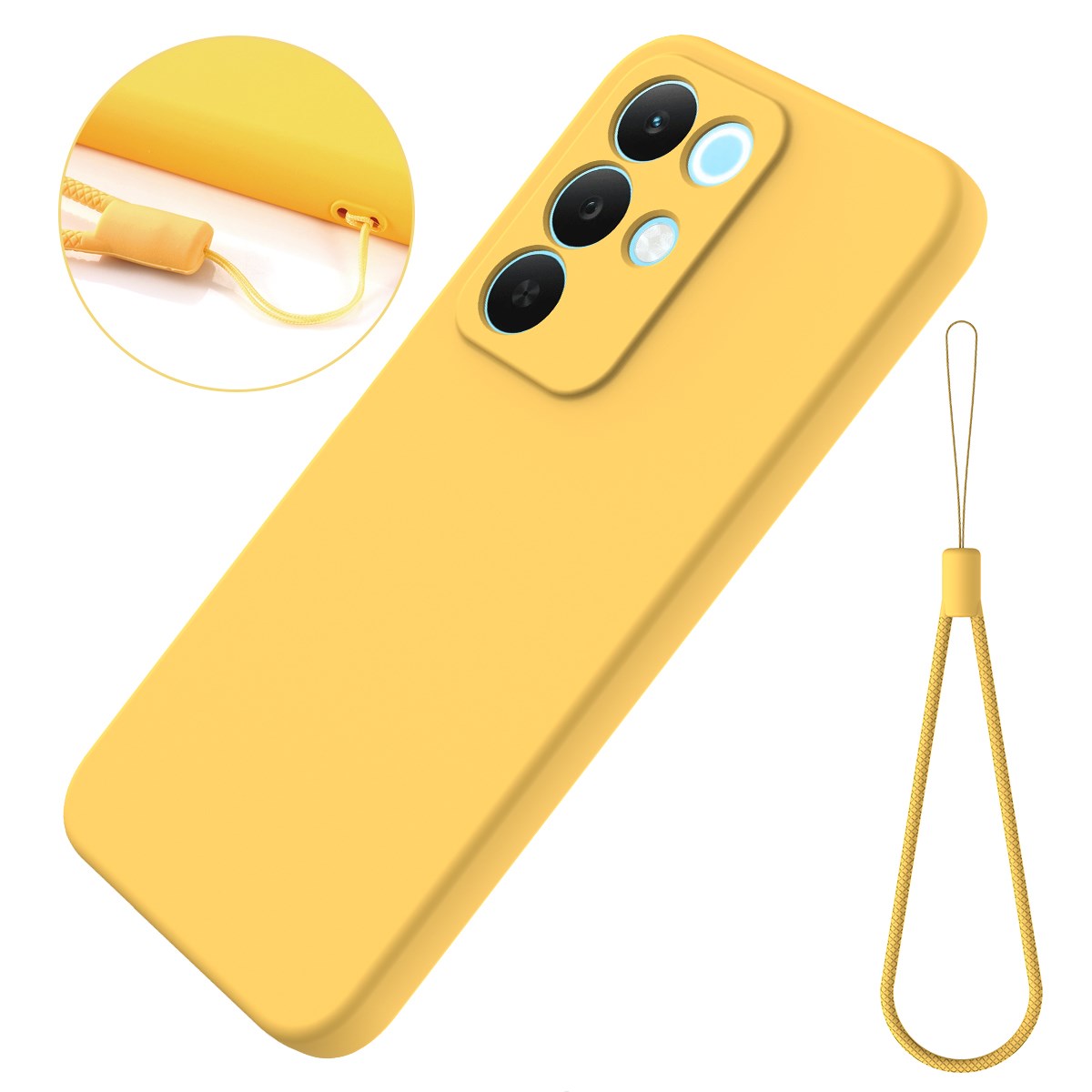 Realme C100 EIDERWOOD Silicone Case with Strap - Yellow