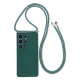 Samsung Galaxy S26 Ultra EIDERWOOD Lined Flexible Plastic Case w. Strap - Dark Green