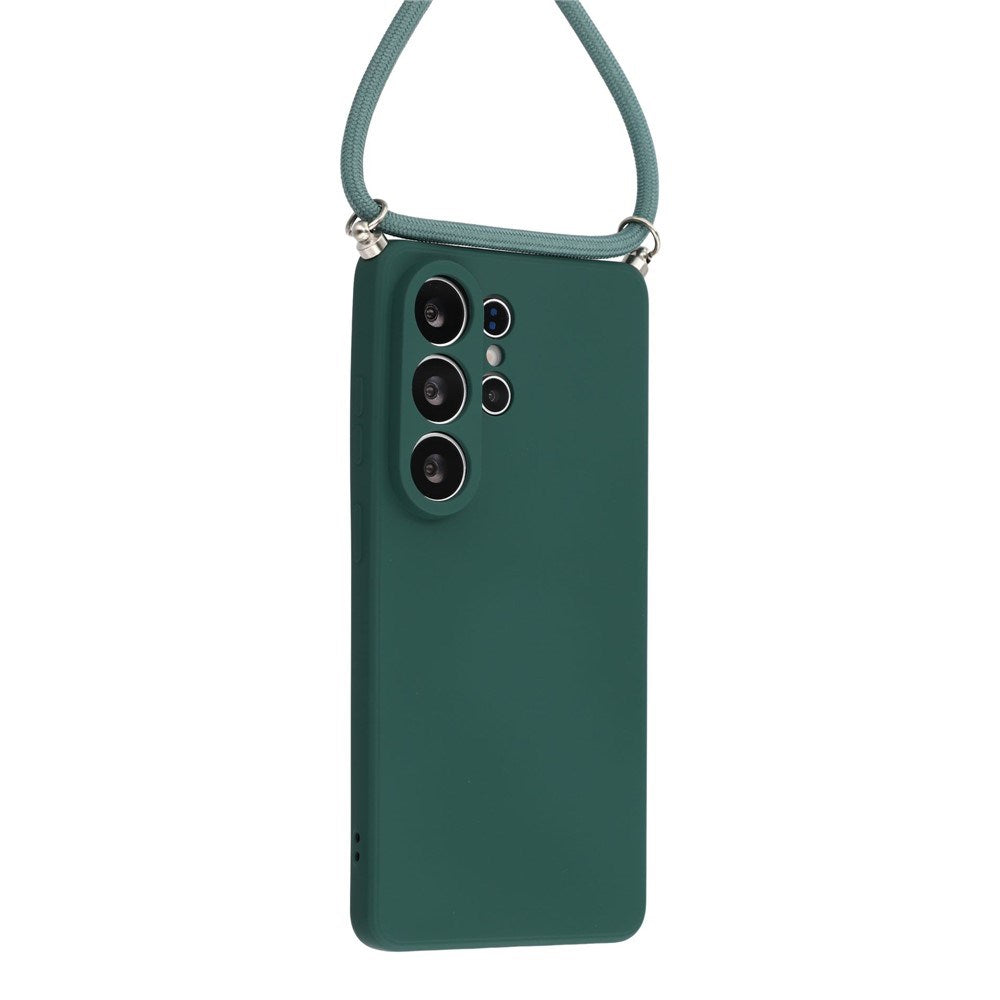 Samsung Galaxy S26 Ultra EIDERWOOD Lined Flexible Plastic Case w. Strap - Dark Green