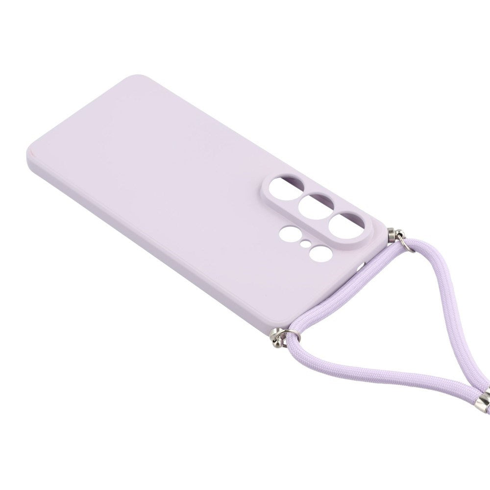 Samsung Galaxy S26 Ultra EIDERWOOD Lined Flexible Plastic Case w. Strap - Purple