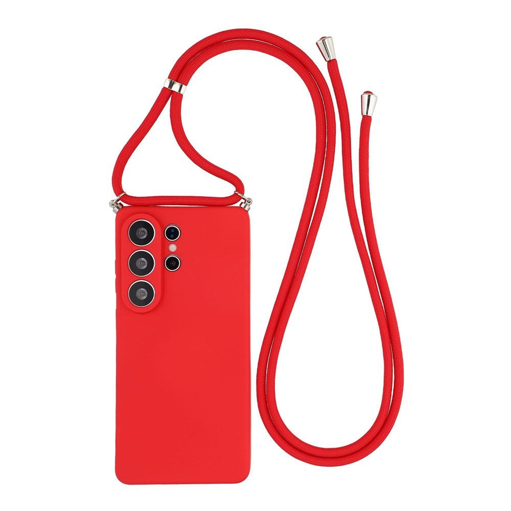Samsung Galaxy S26 Ultra EIDERWOOD Lined Flexible Plastic Case w. Strap - Red