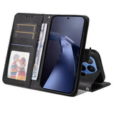 Xiaomi 17T Pro EIDERWOOD Faux Leather Flip Case with Strap - Black
