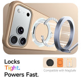 iPhone 18 Pro / 17 Pro EIDERWOOD Hybrid Plastic Case w. Rotating Kickstand - MagSafe Compatible - Beige
