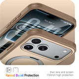 iPhone 18 Pro / 17 Pro EIDERWOOD Hybrid Plastic Case w. Rotating Kickstand - MagSafe Compatible - Beige