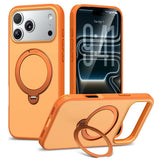 iPhone 18 Pro Max / 17 Pro Max EIDERWOOD Hybrid Plastic Case w. Rotating Kickstand - MagSafe Compatible - Orange