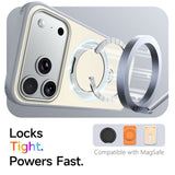 iPhone 18 Pro Max / 17 Pro Max EIDERWOOD Hybrid Plastic Case w. Rotating Kickstand - MagSafe Compatible - White