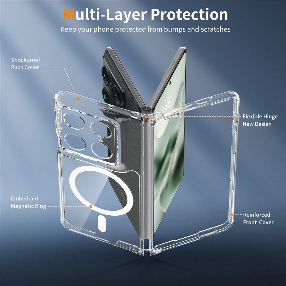 Motorola Razr Fold EIDERWOOD Hybrid Plastic Case - MagSafe Compatible - Transparent