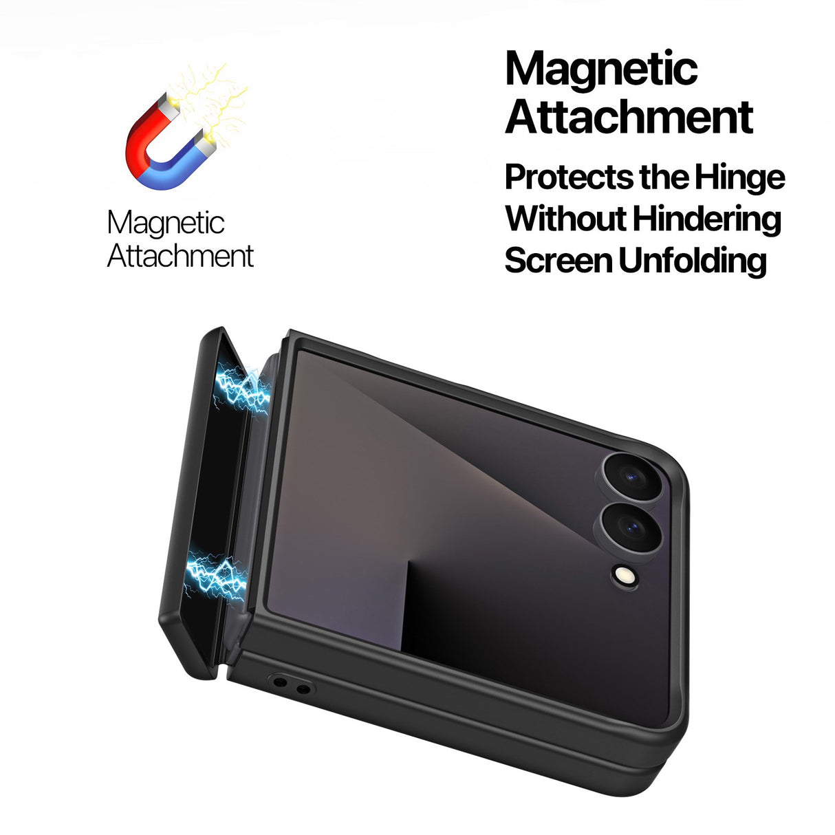 Samsung Galaxy Z Flip8 DUX DUCIS Hybrid Case with Matte Back - MagSafe Compatible - Black