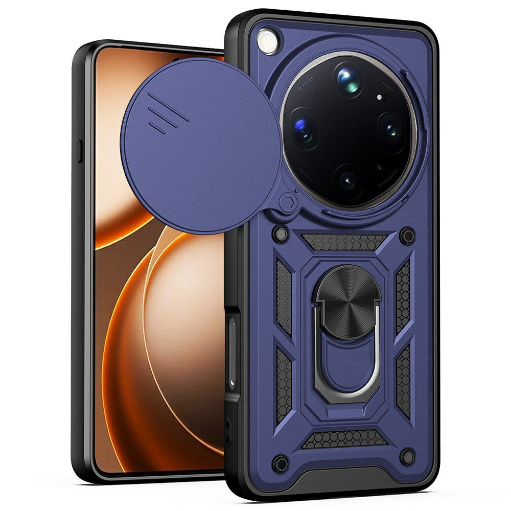 OPPO Find X9 Ultra EIDERWOOD Tough Case with 360° Rotatable Camslider & Kickstand - Black / Blue