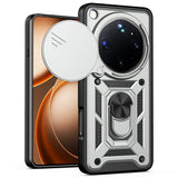 OPPO Find X9 Ultra EIDERWOOD Tough Case with 360° Rotatable Camslider & Kickstand - Black / Silver