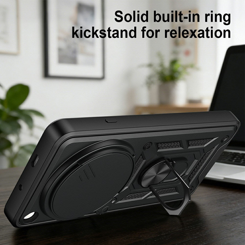 OPPO Find X9 Ultra EIDERWOOD Tough Case with 360° Rotatable Camslider & Kickstand - Black / Silver