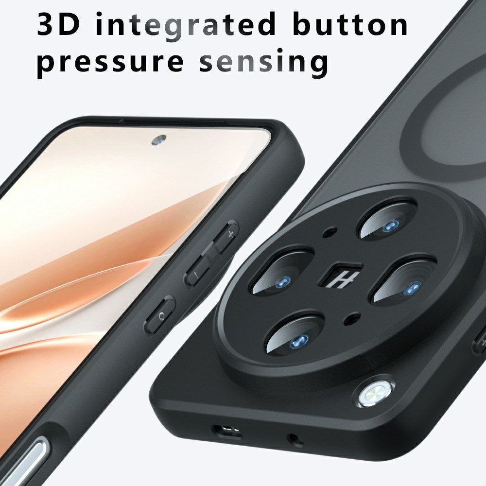 OPPO Find X9 Ultra EIDERWOOD Hybrid Case with Shock Absorption - MagSafe Compatible - Matte Transparent / Black