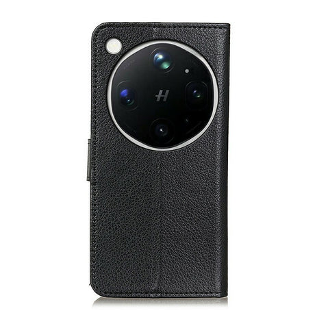 OPPO Find X9 Ultra EIDERWOOD Faux Leather Flip Case with Card Holder & Stand Function - Black