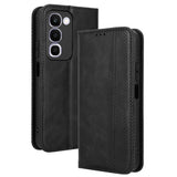 Realme C100 EIDERWOOD Faux Leather Flip Case with Card Holder & Stand Function - Black