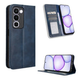 Realme C100 EIDERWOOD Faux Leather Flip Case with Card Holder & Stand Function - Blue