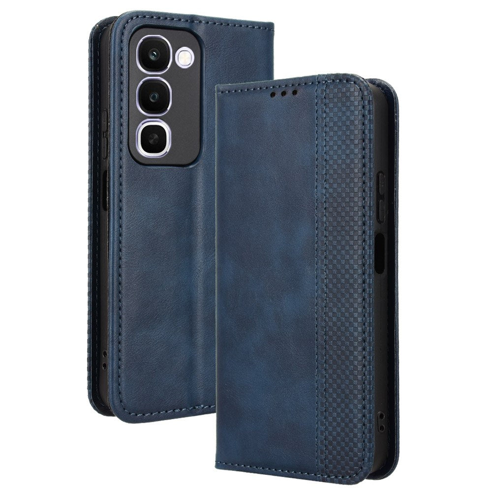 Realme C100 EIDERWOOD Faux Leather Flip Case with Card Holder & Stand Function - Blue