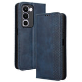 Realme C100 EIDERWOOD Faux Leather Flip Case with Card Holder & Stand Function - Blue