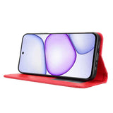 Realme C100 EIDERWOOD Faux Leather Flip Case with Card Holder & Stand Function - Red