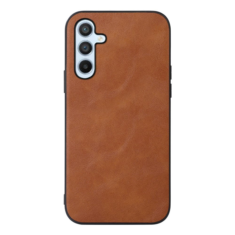 Samsung Galaxy A54 (5G) Leather Coated Plastic Case - Brown