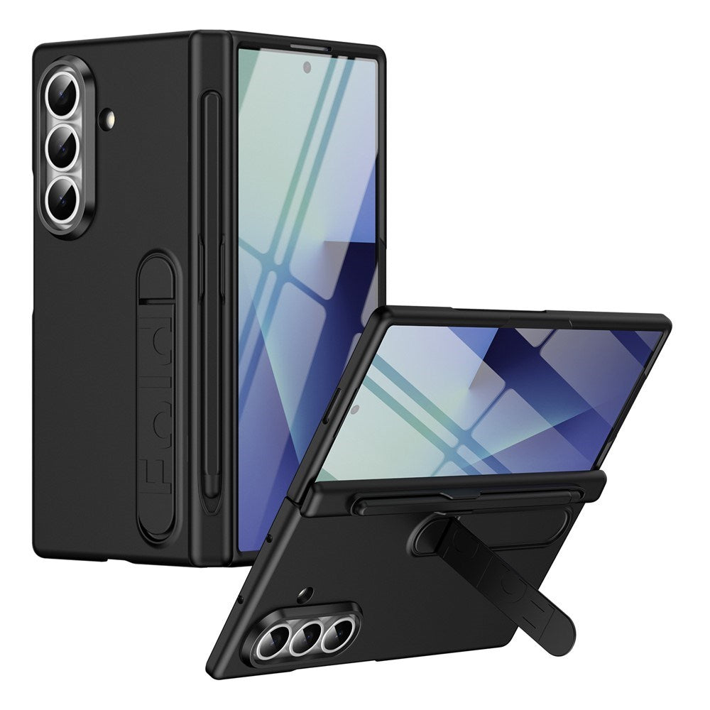 Samsung Galaxy Z Fold8 Hard Plastic Case with Screen Protector & Kickstand - Black